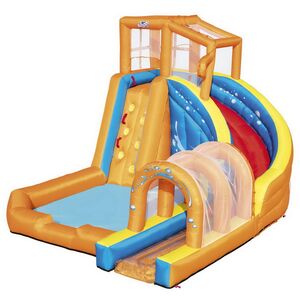 Водный игровой центр с горкой и стеной для скалолазания Aquatic Slide 420*320*260 см (Bestway, Китай). Артикул: 53303