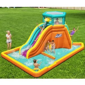 Водный игровой центр с горкой и фонтаном Mega Water Park 565*373*265 см Bestway фото 1