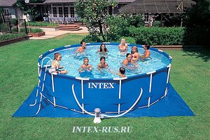 Каркасный бассейн Intex Metal Frame 366*99 см, фильтр-насос