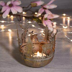 Металлический подсвечник Величественные Олени 10 см (Breitner, Германия). Артикул: 55-8652