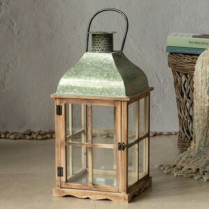 Деревянный фонарь для свечи Даннотар 57 см Kaemingk фото 4