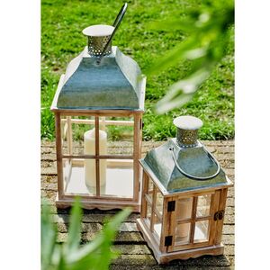 Деревянный фонарь для свечи Даннотар 57 см Kaemingk фото 6