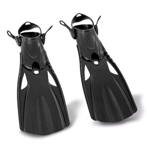 Ласты Super Sport Fins, размер 41-45, чёрные INTEX фото 2