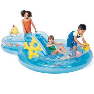 Игровой центр Морские Глубины 310*193*71 см, с горкой и фонтаном, клапан INTEX фото 11