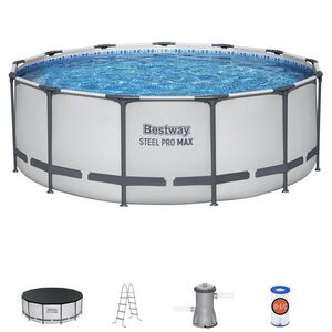 Круглый каркасный бассейн Bestway Steel Pro Max 396*122 см, фильтр-насос, аксессуары Bestway фото 2