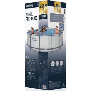 Каркасный бассейн Bestway Steel Pro Max 366*100 см, фильтр-насос Bestway фото 13