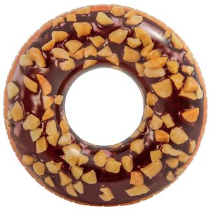 Большой надувной круг Шоколадный Пончик с орехами 99 см INTEX фото 2