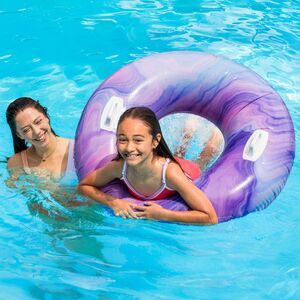 Надувной круг с ручками Волны 114 см фиолетовый (INTEX, Китай). Артикул: 56267-3
