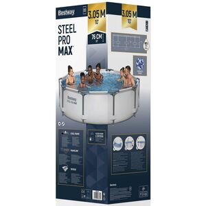 Каркасный бассейн 56408 Bestway Steel Pro Max 305*76 см, фильтр-насос Bestway фото 9