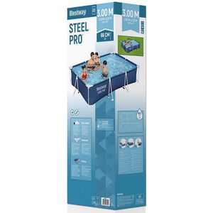 Прямоугольный каркасный бассейн 56411 Bestway Steel Pro 300*201*66 см, фильтр-насос Bestway фото 10