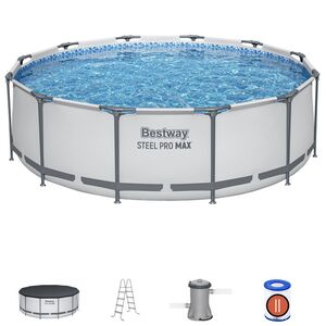 Каркасный бассейн 56420 BestWay Steel Pro Мах 366*122 см, фильтр-насос, аксессуары Bestway фото 2