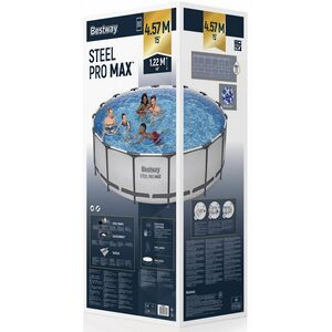 Каркасный бассейн 56438 Bestway Steel Pro Max 457*122 см, фильтр-насос, аксессуары Bestway фото 14