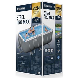 Прямоугольный каркасный бассейн 56457 Bestway Steel Pro Max 412*201*122 см, песочный фильтр-насос, аксессуары Bestway фото 10