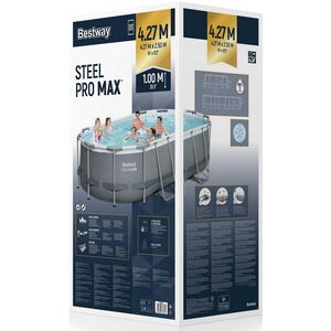 Каркасный овальный бассейн Bestway Steel Pro Max 427*250*100 см, фильтр-насос, аксессуары Bestway фото 10