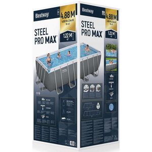Прямоугольный каркасный бассейн Bestway Steel Pro Max 488*244*122 см, песочный фильтр-насос, аксессуары Bestway фото 8
