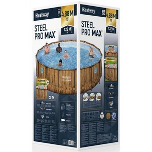 Каркасный бассейн 56725 Bestway Steel Pro Max 488*122 см, фильтр-насос, аксессуары Bestway фото 10