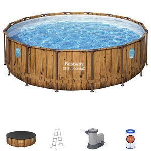 Каркасный бассейн 56725 Bestway Steel Pro Max 488*122 см, фильтр-насос, аксессуары Bestway фото 2