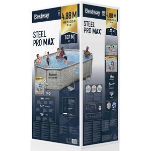 Каркасный овальный бассейн Bestway Steel Pro Max (Бествей Стил Про Макс) 488*305*107 см, песочный фильтр-насос, аксессуары Bestway фото 8