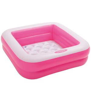 Детский бассейн с надувным дном Малыш розовый, 86*25 см INTEX фото 2