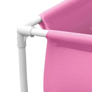 Детский каркасный бассейн Квадратный 122*30 см, розовый, клапан INTEX фото 6