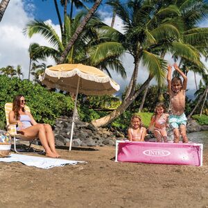 Детский каркасный бассейн Квадратный 122*30 см, розовый, клапан INTEX фото 5