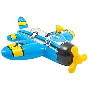 Надувная игрушка Самолет с водометом 132*130 см голубой INTEX фото 2