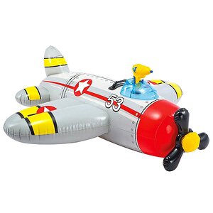 Надувная игрушка Самолет с водометом 132*130 см серый с красным INTEX фото 2