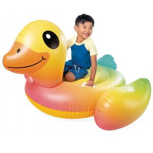 Надувная игрушка Уточка 147*147 см радужная INTEX фото 11