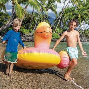 Надувная игрушка Уточка 147*147 см радужная INTEX фото 7