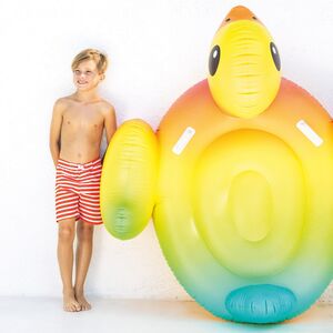 Надувная игрушка Уточка 147*147 см радужная INTEX фото 4