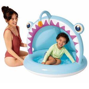 Детский бассейн с навесом Рыбка 127*102 см, надувное дно INTEX фото 5