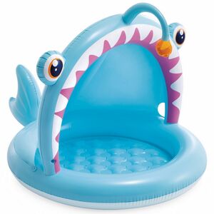 Детский бассейн с навесом Рыбка 127*102 см, надувное дно INTEX фото 7