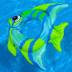 Надувной круг "Зеленая тропическая рыбка", 94*80 см (INTEX, Китай). Артикул: 59219
