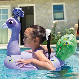 Надувной круг для купания Павлин 107*58 см (INTEX, Китай). Артикул: 59221-4