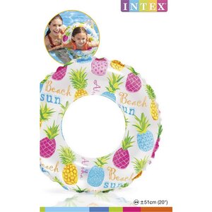 Надувной круг Цветной с ананасами 51 см INTEX фото 3