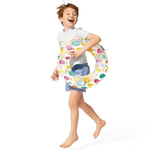 Надувной круг Цветной с рыбками 51 см