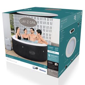 Надувной бассейн-джакузи Lay-Z-Spa: Miami 180*66 см, аэромассаж, теплосберегающий тент Bestway фото 16