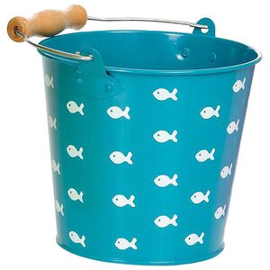 Ведерко детское Рыбки голубой, металл (Egmont Toys, Бельгия). Артикул: 600124-3
