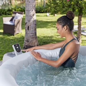 Надувной бассейн-джакузи Lay-Z-Spa: Miami EnergySense 196*66 см, аэромассаж, теплосберегающий тент Bestway фото 9