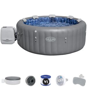 Надувной спа-бассейн 216*80 см 6001T Bestway Santorini Smart HydroJet Pro (Бествей Санторини Смарт Гидроджет Про), теплосберегающий тент, подсветка Bestway (Бествей) фото 2