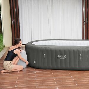 Надувной овальный бассейн-джакузи Lay-Z-Spa: Mauritius 270*180*71 см, аэромассаж, теплосберегающий тент Bestway (Бествей) фото 6