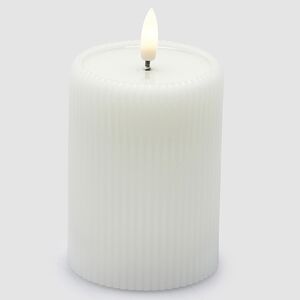 Светодиодная свеча с имитацией пламени Moccolo 10 см белая, с пультом