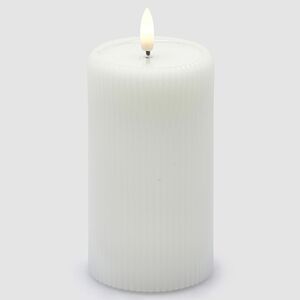 Светодиодная свеча с имитацией пламени Moccolo 13 см белая, с пультом