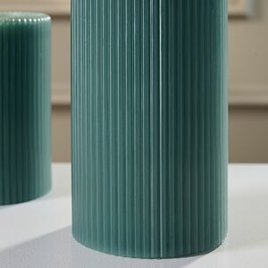 Светодиодная свеча с имитацией пламени Мокколо 13 см бирюзовая, с пультом EDG (ЭДГ) фото 3