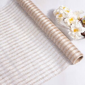 Ткань для декорирования Золотой путь 35*200 см кремовая (Kaemingk, Нидерланды). Артикул: 611583-1