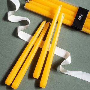 Столовые свечи Serata Accogliente 25 см, 4 шт, желтые