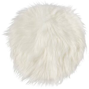 Декоративный меховой коврик Олаф 35 см белый (Kaemingk, Нидерланды). Артикул: 613394-1