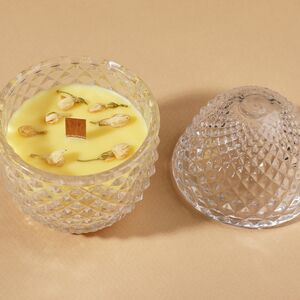 Ароматическая свеча Флора: Имбирь и Тёплая Ваниль 12 см, 20 часов горения EDG (ЭДГ) фото 7