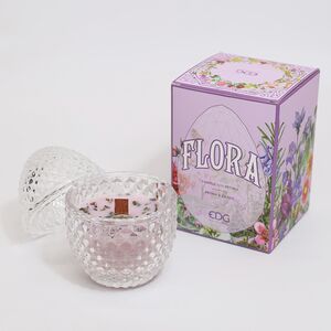 Ароматическая свеча Flora - Peony&Cassis 12 см, 20 часов горения (EDG, Италия). Артикул: 613888-PC