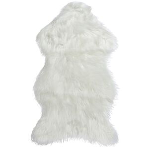 Декоративный меховой коврик Олаф 90*50 см белый (Kaemingk, Нидерланды). Артикул: 614141-1